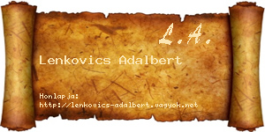 Lenkovics Adalbert névjegykártya